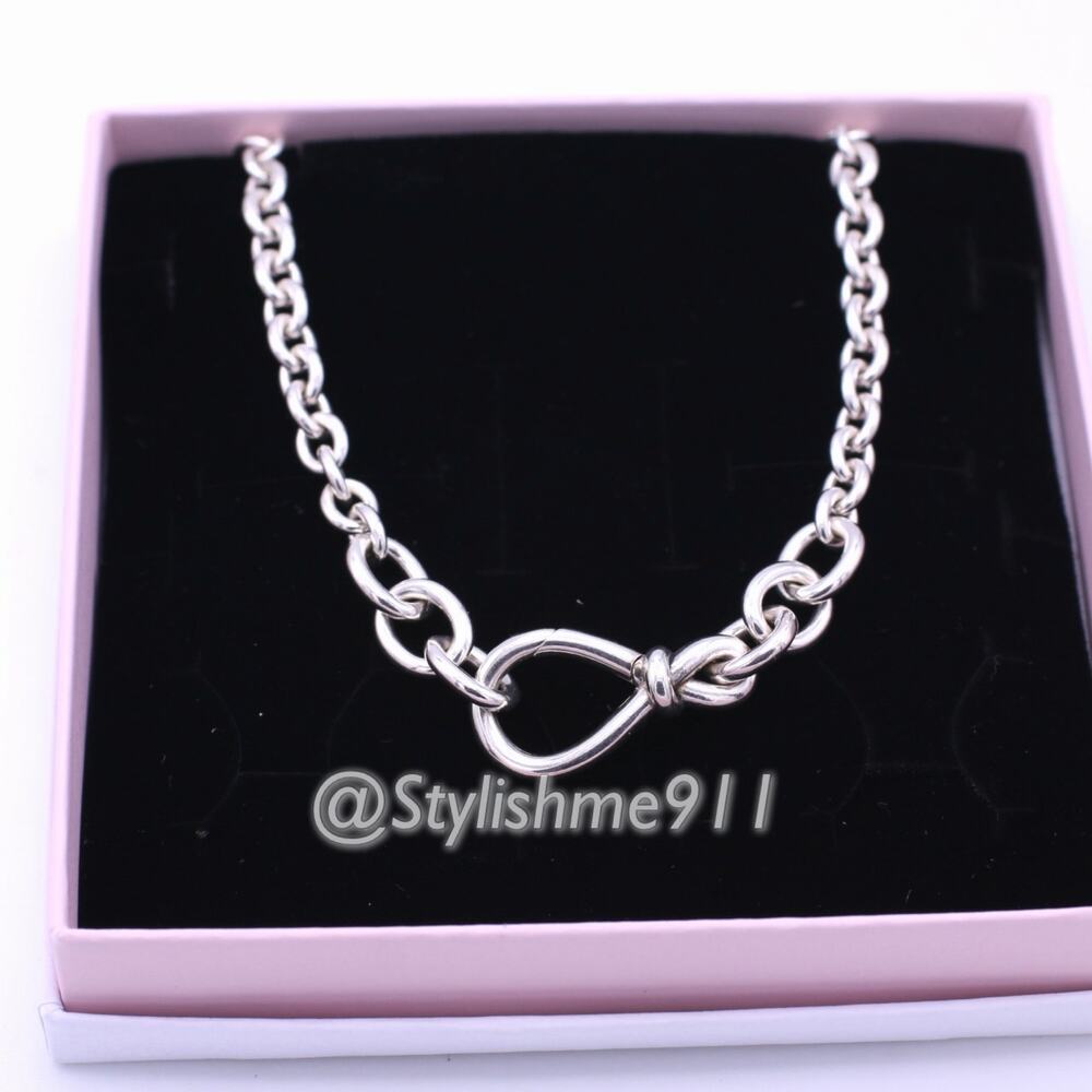 Authentic PANDORA Chunky Infinity Knot Necklace